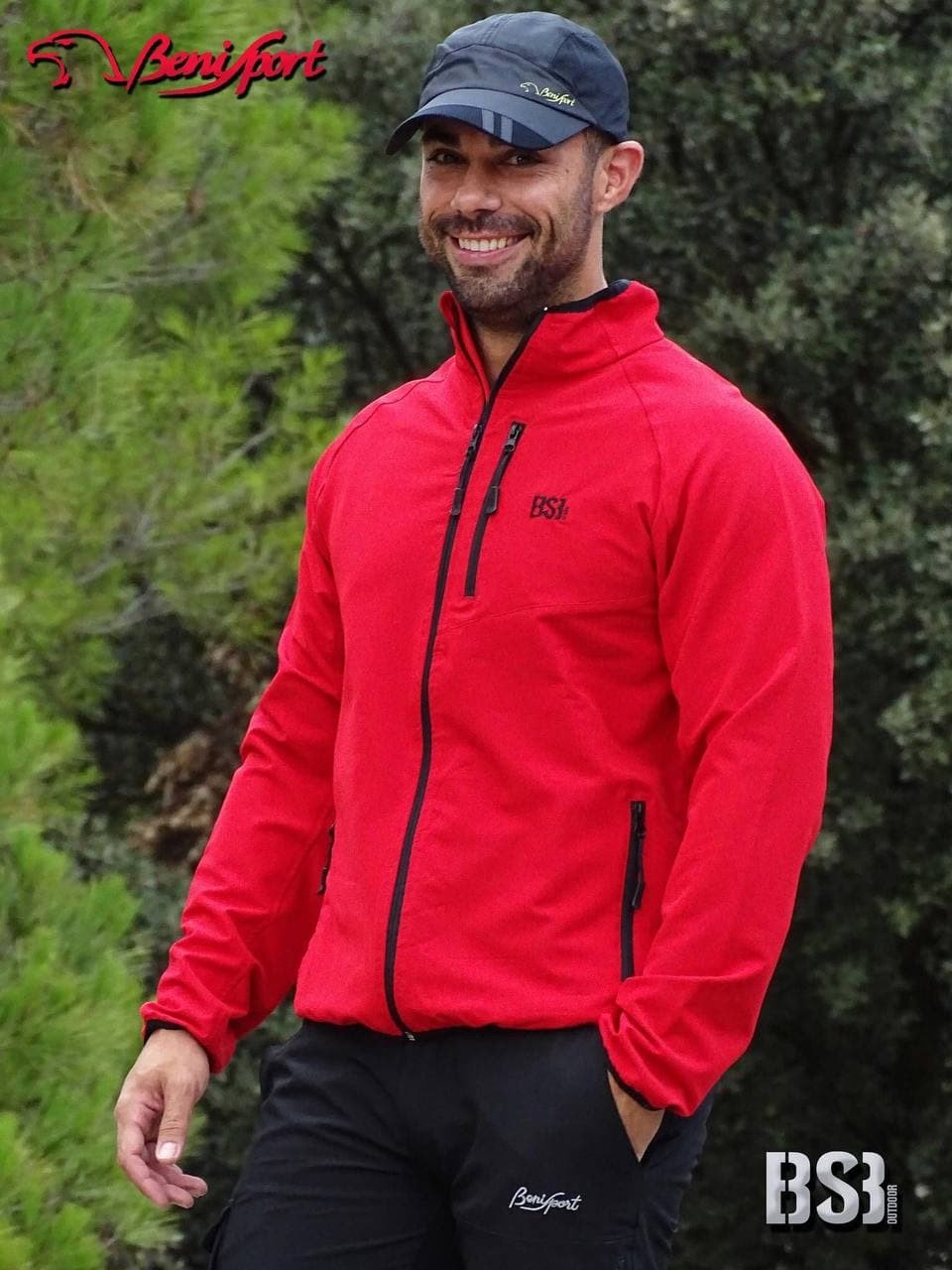 Benisport Chaqueta deportiva roja "alamo"