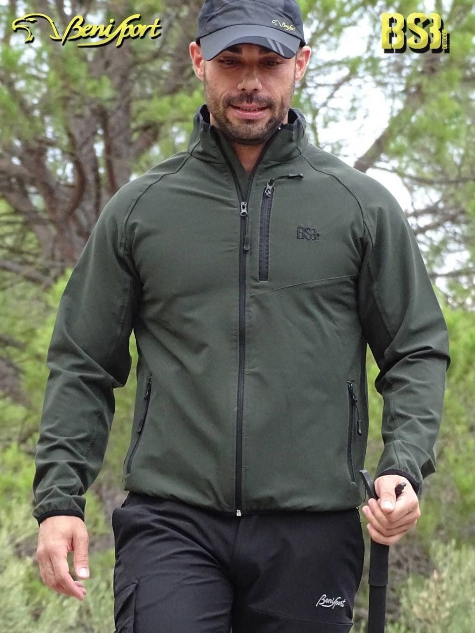 Benisport Chaqueta deportiva caqui "alamo"