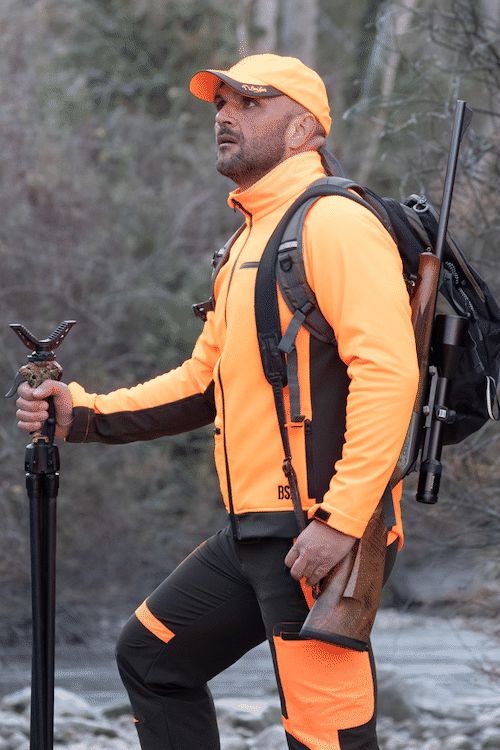 Chaqueta soft shell "norway" caqui/naranja