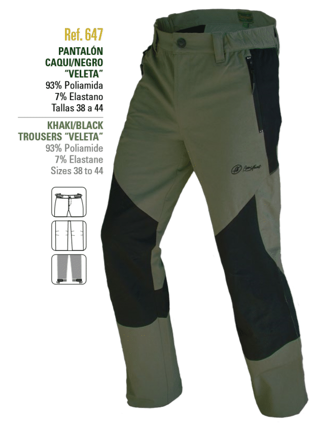 Pantalón caqui-negro atalaya - Benisport ®