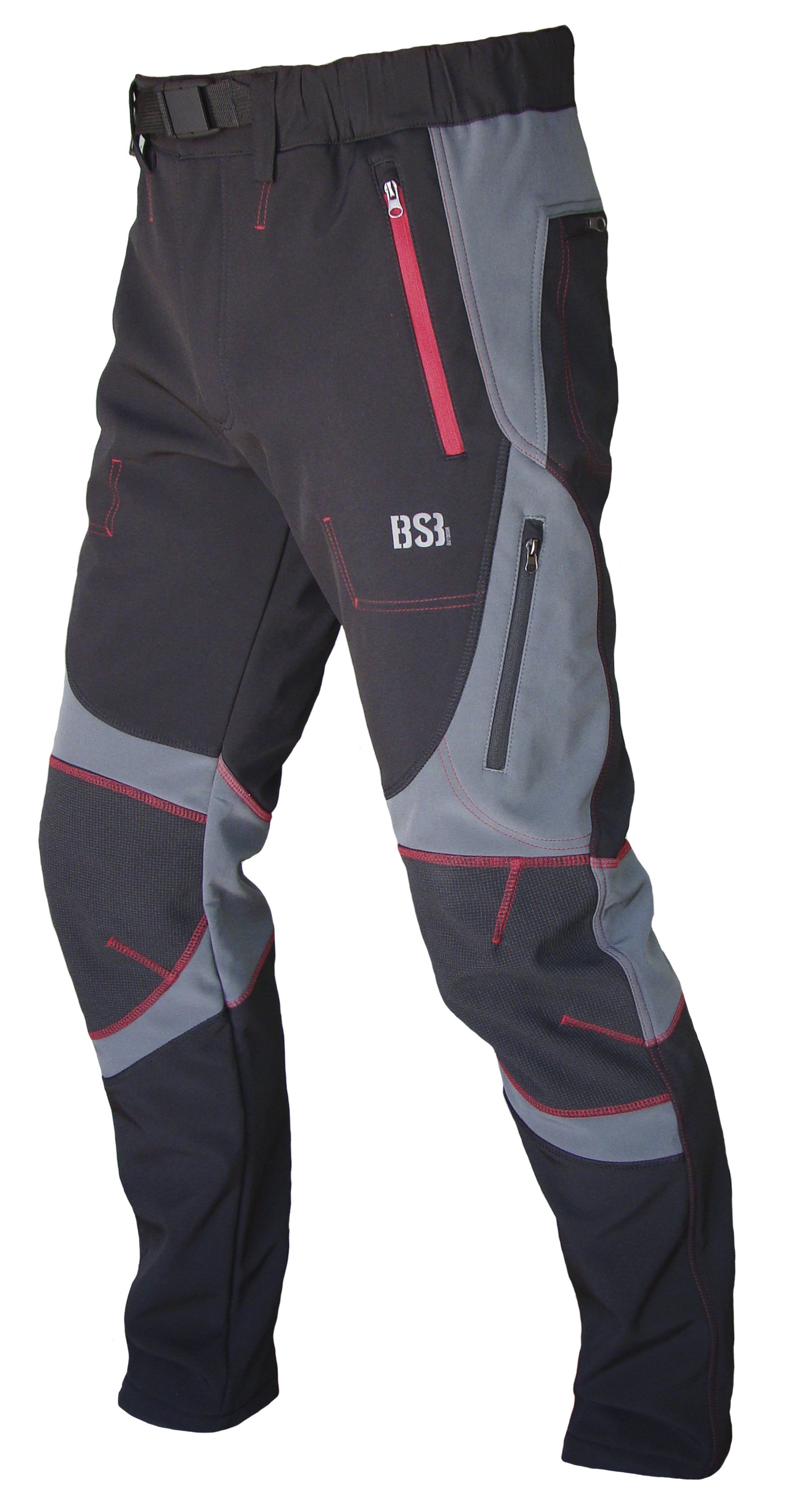 Benisport Pantalón soft shell gris/negro
