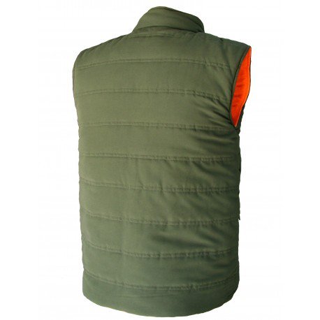 Chaleco reversible caqui-naranja alpine - Benisport® chaleco de frio