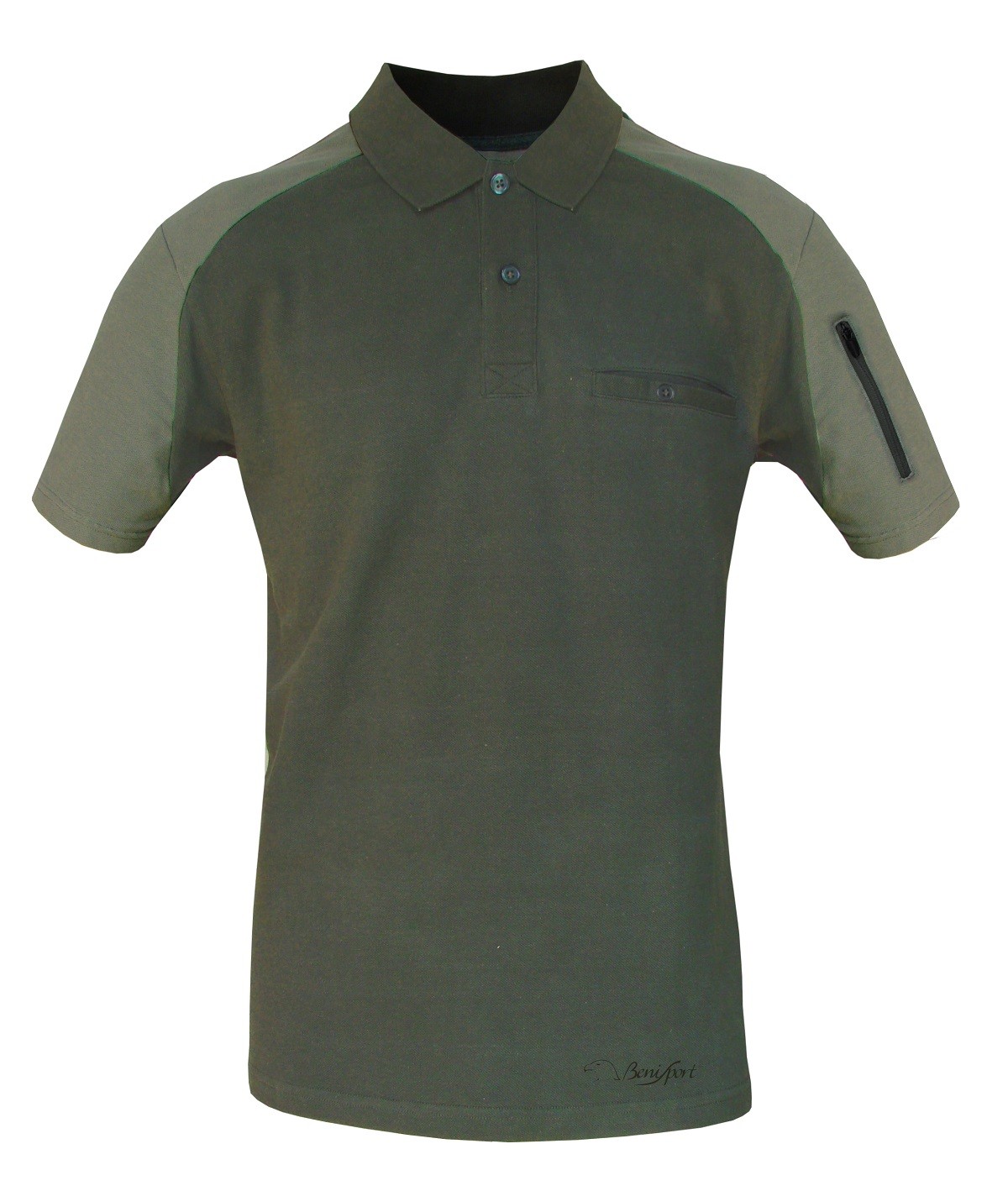 Polo color caqui  Benisport ® - manga corta