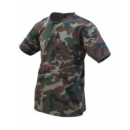 Camiseta panadero manga corta camuflaje