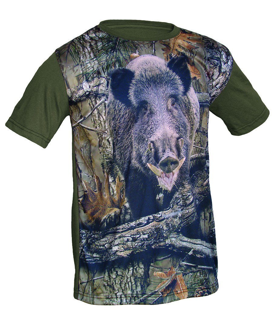 Camiseta 3D "jabalí" - Caqui / M (441/M)
