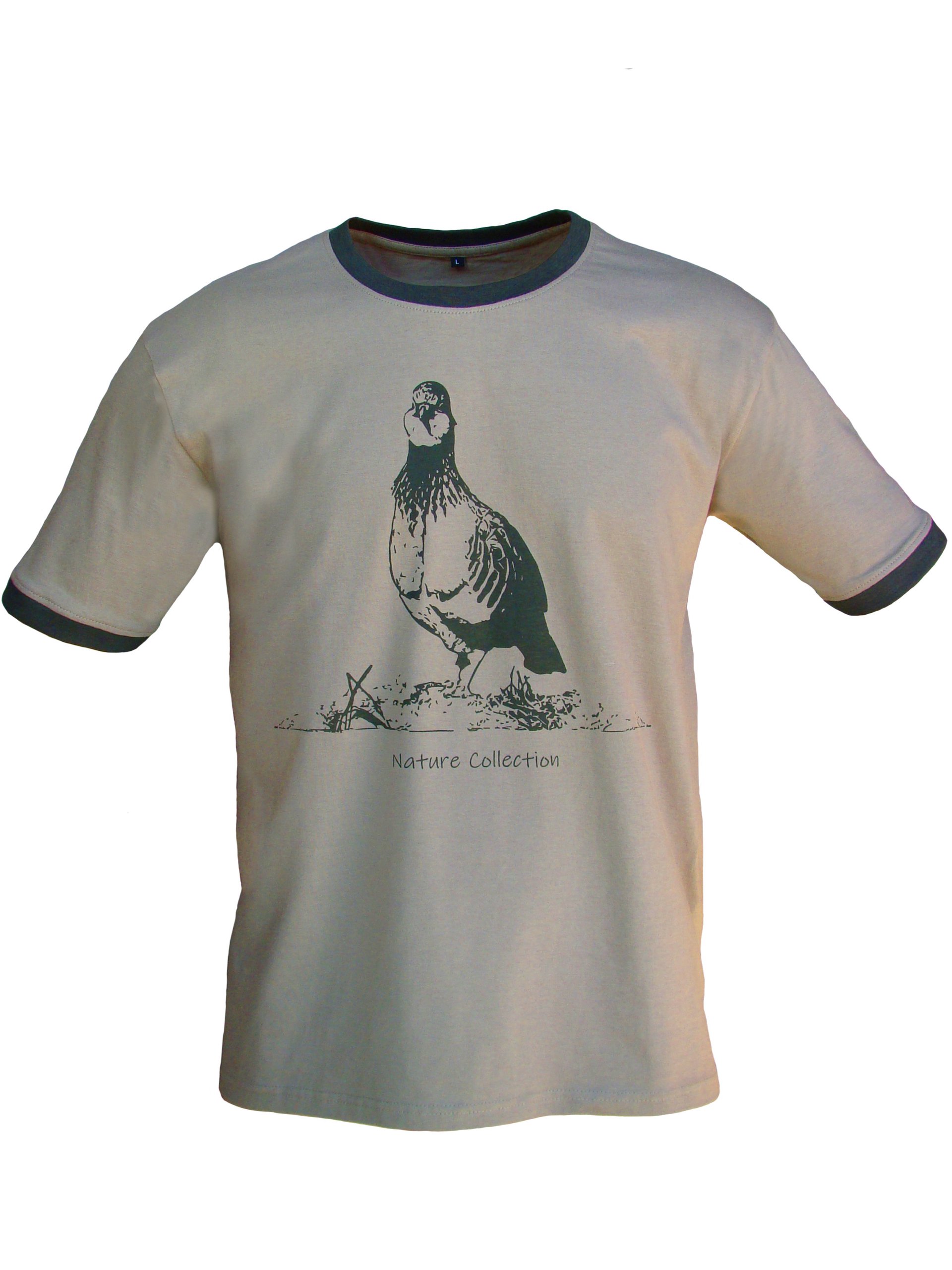 Camiseta algodón "perdiz" - Marrón / M (486/M)