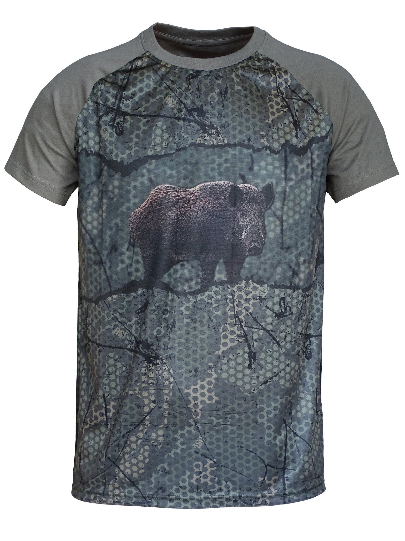 CAMISETA  "FOREST-PRINT" CAQUI 3D JABALÍ  | BENISPORT