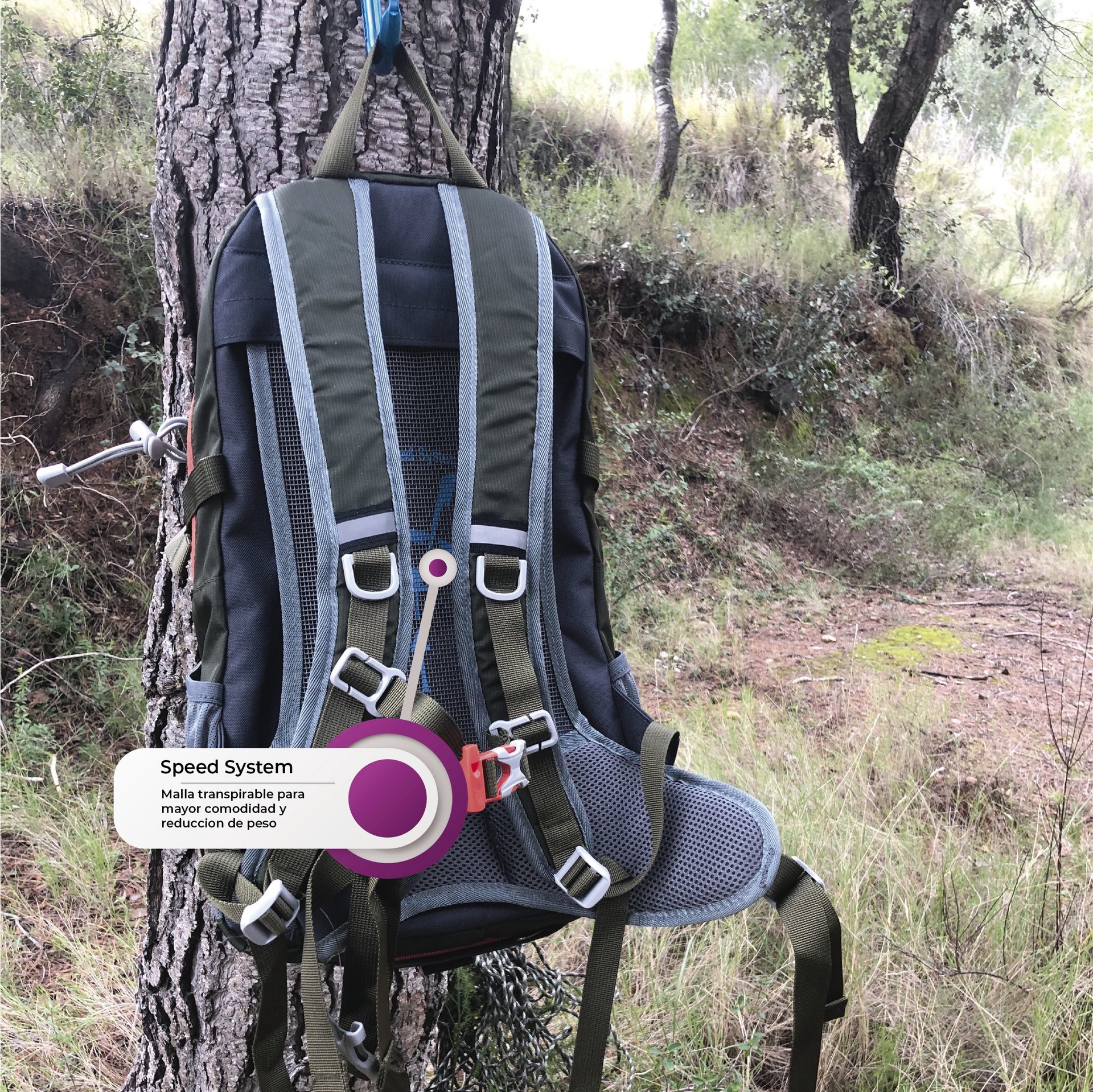 Mochila técnica "iberia" -caqui
