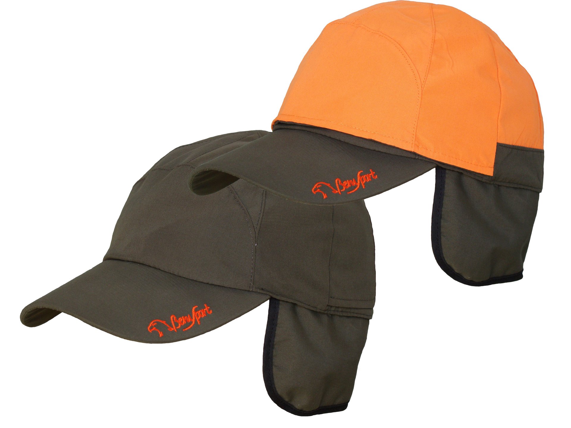 Gorra orejas impermeable y reversible - caqui/naranja - Benisport ®