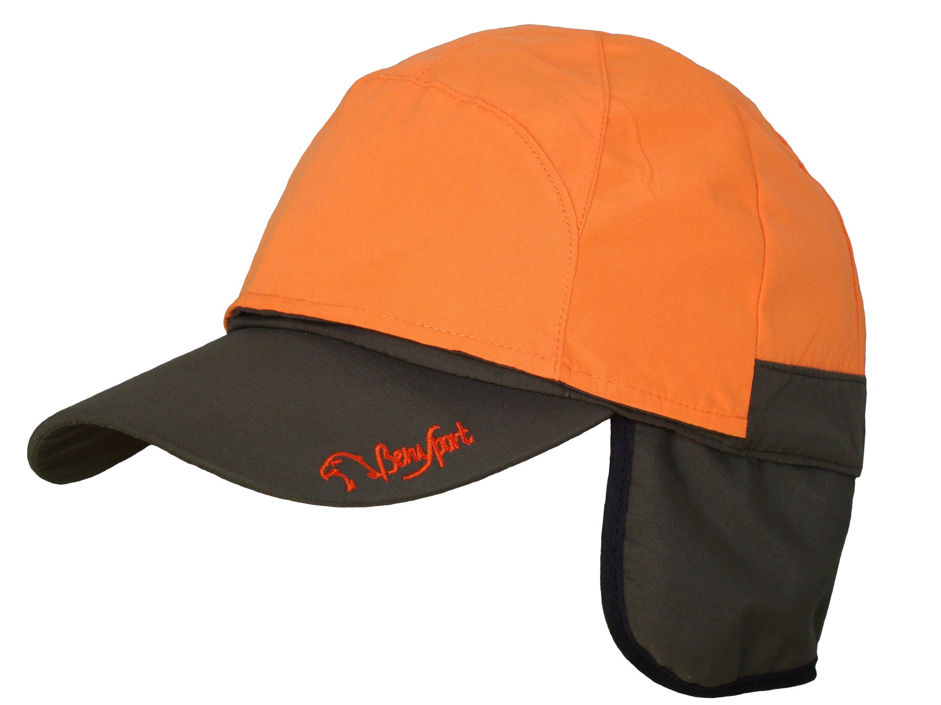 Gorra orejas impermeable y reversible - caqui/naranja - Benisport ®