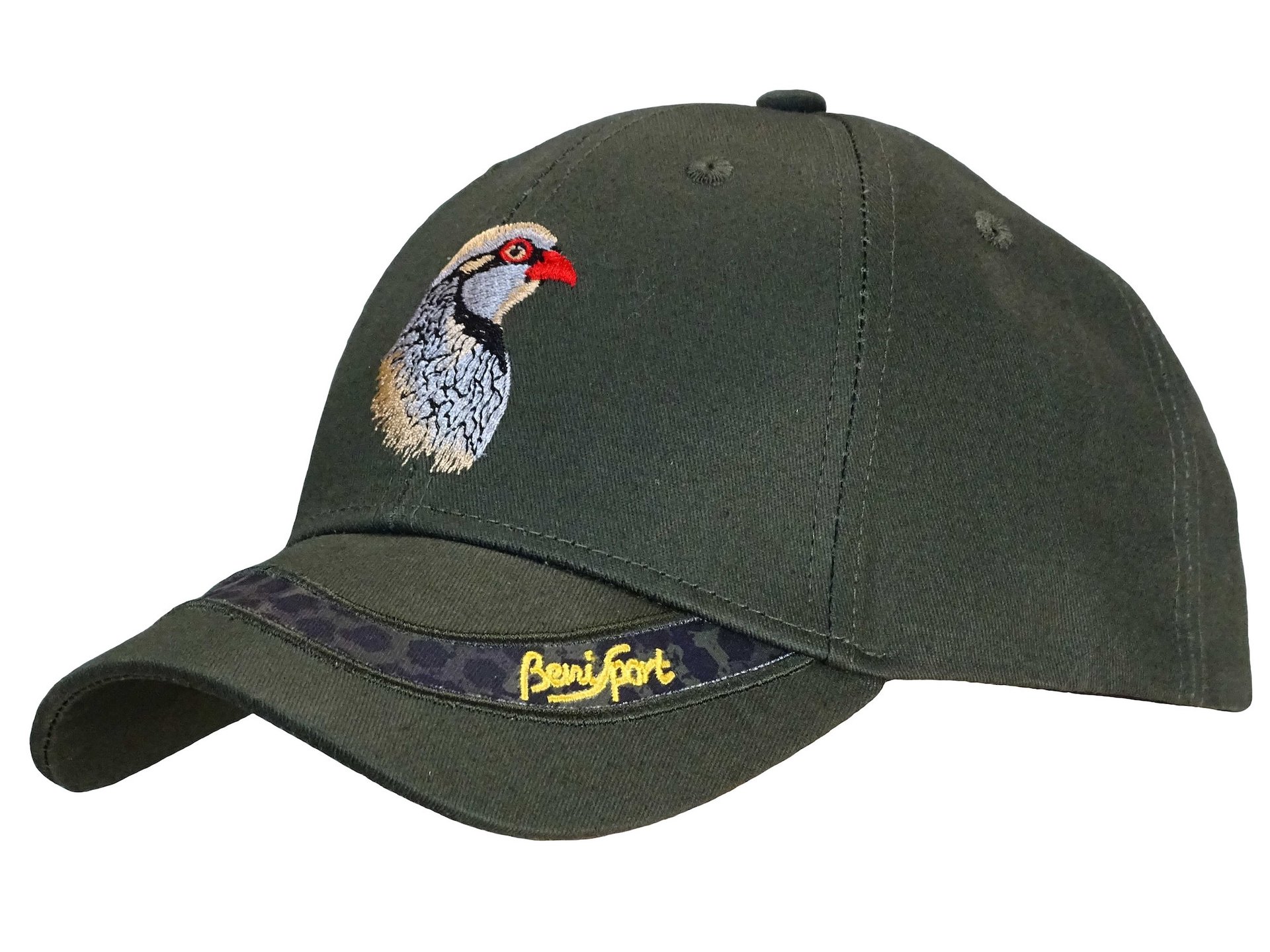 Gorra 6 paneles bordado perdiz