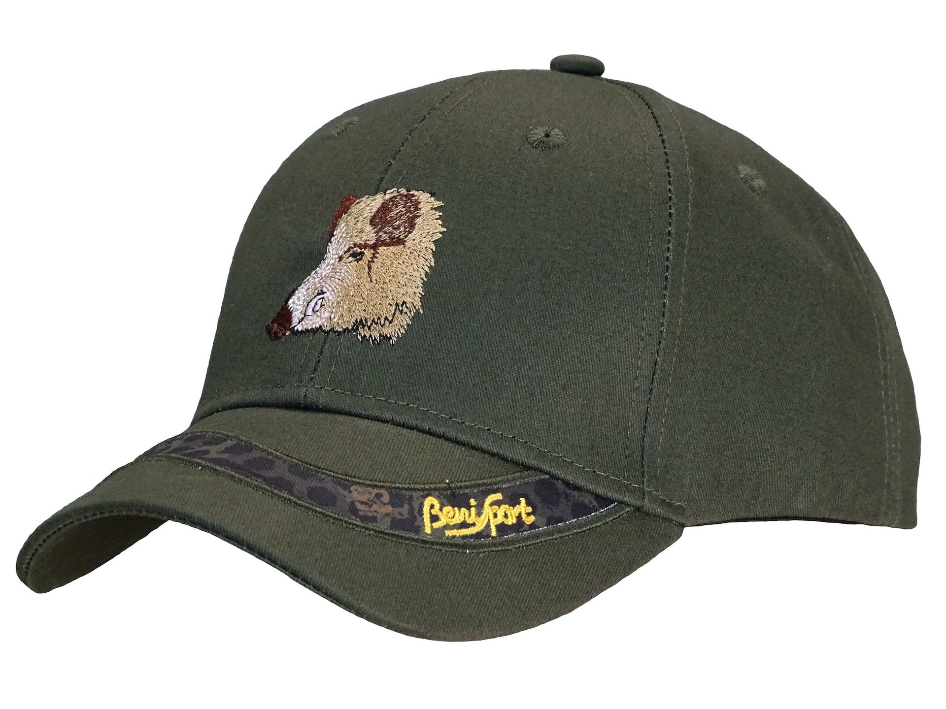 Gorra 6 paneles bordado - jabalí
