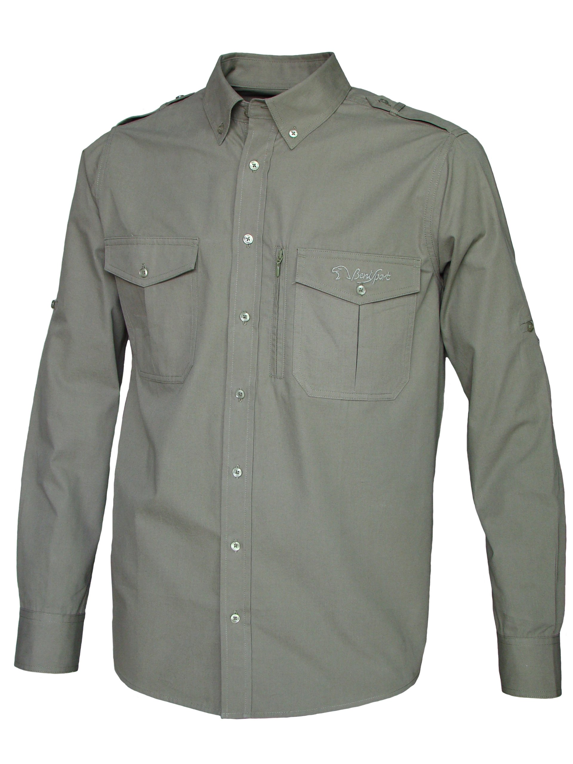 Camisa caqui "safari" - Caqui / M (475/M)