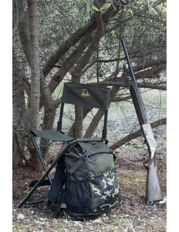 Silla -mochila desmontable "Aitana" Camuflaje verde| Benisport