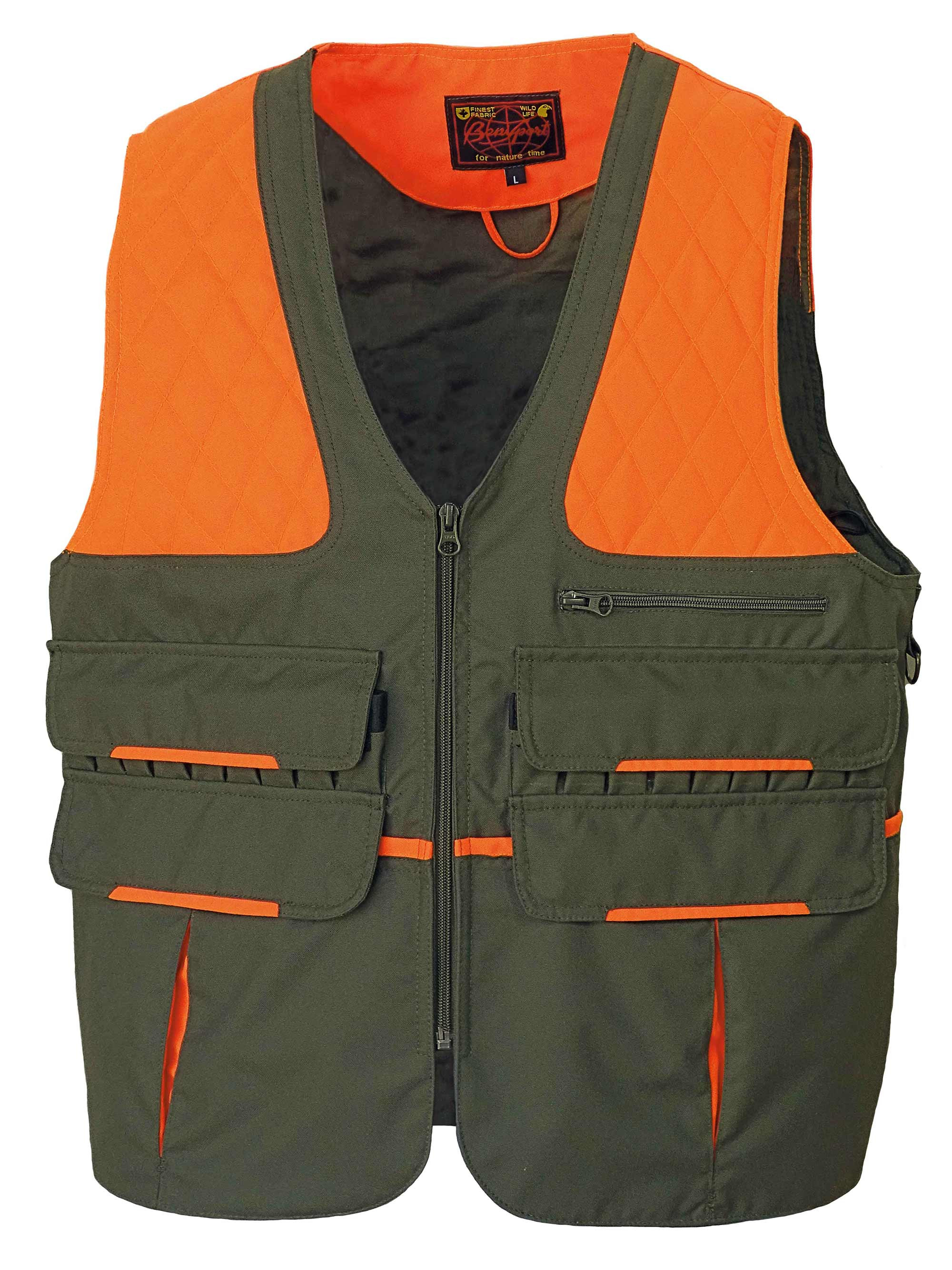 CHALECO DOBLE MORRAL CAQUI/ NARANJA "IRON" - Caqui / L (712/L)