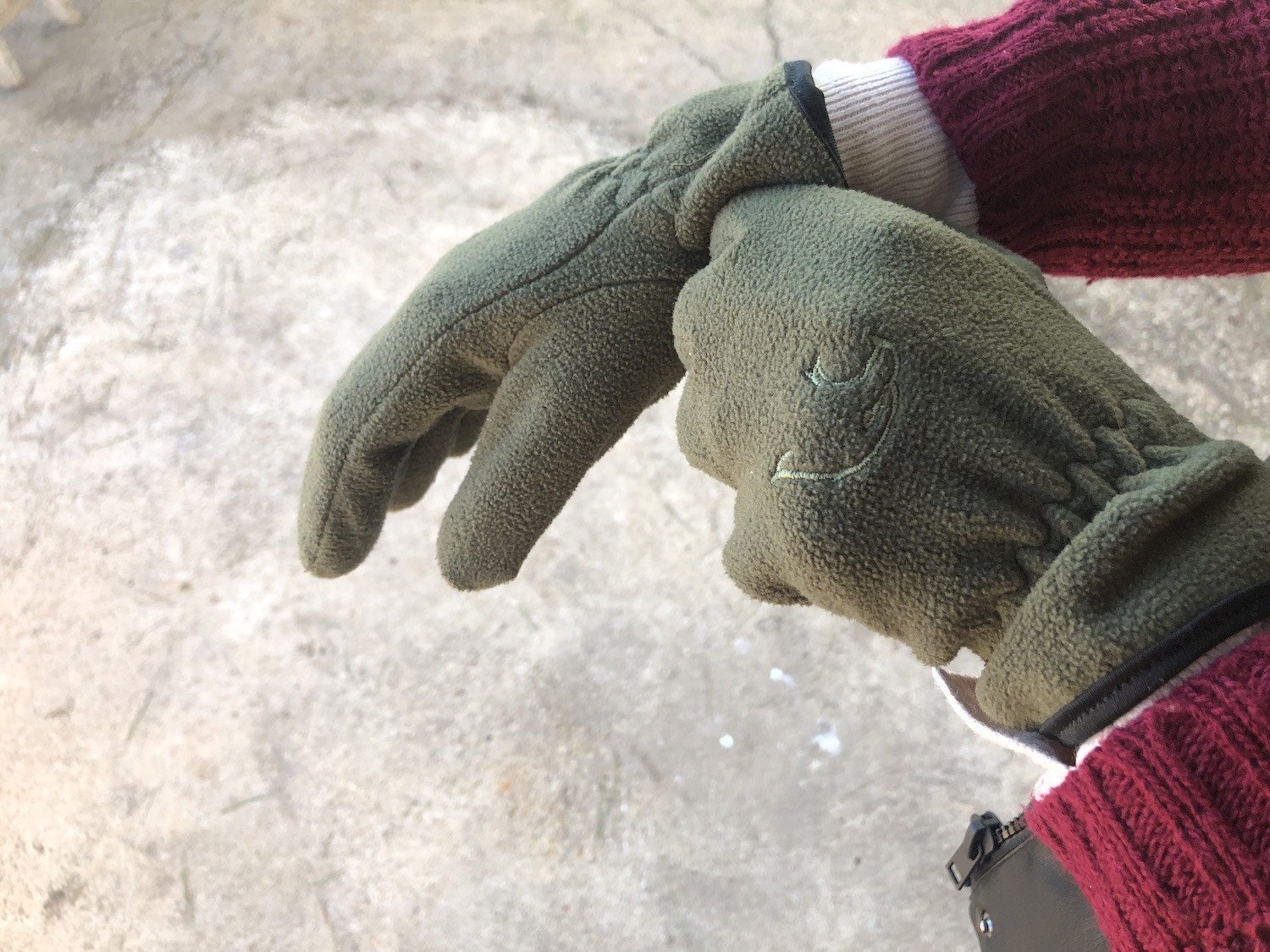 Guantes forro polar - caqui - Guantes de caza de la marca benisport®