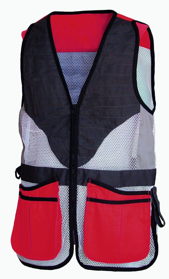 Chaleco de tiro "haya" - color rojo - Benisport® chaleco de tiro profesional