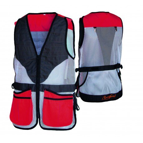 Chaleco de tiro "haya" - color rojo - Benisport® chaleco de tiro profesional