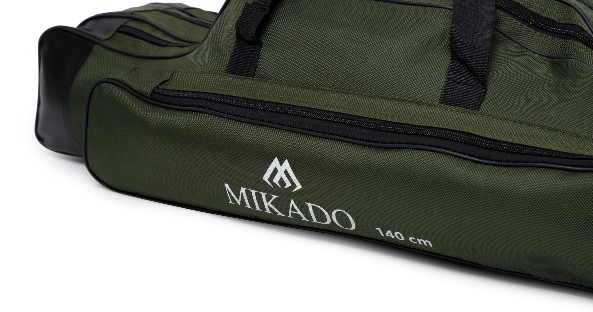 Mikado Funda para cañas de Pescar (3 Compartimentos, 120 cm, rígida), Color Verde