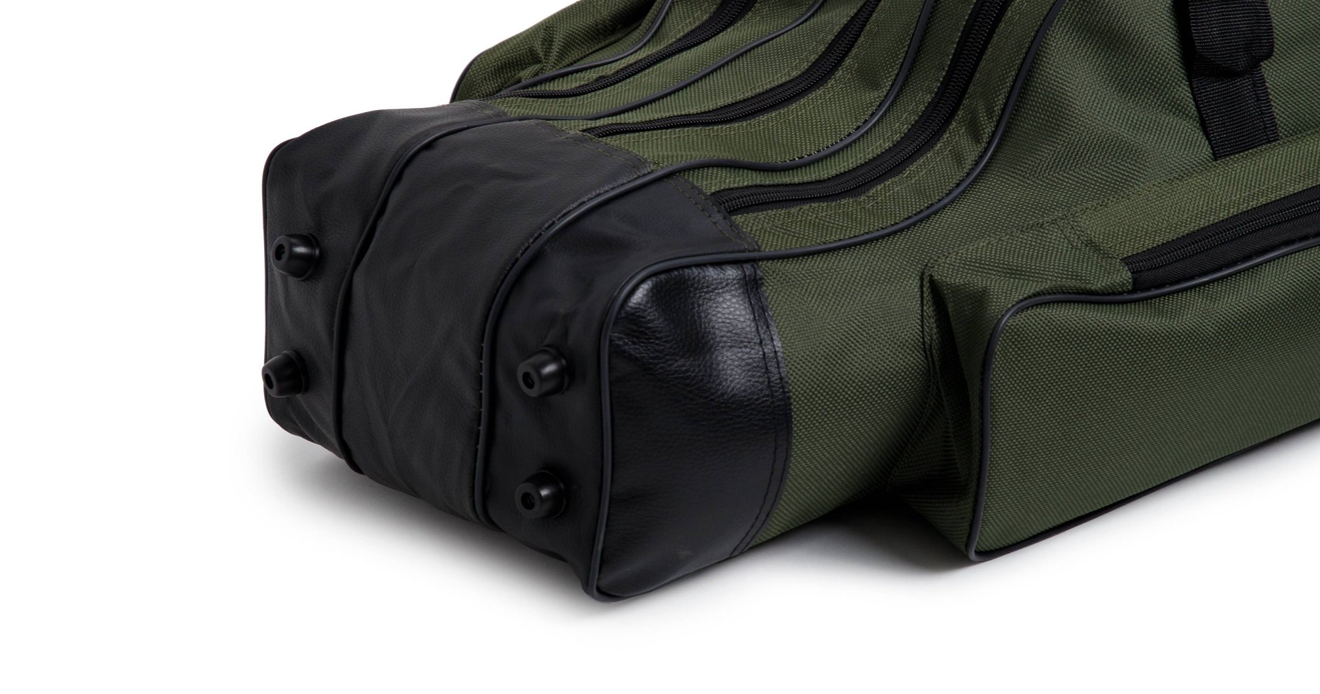 Mikado Funda para cañas de Pescar (3 Compartimentos, 120 cm, rígida), Color Verde