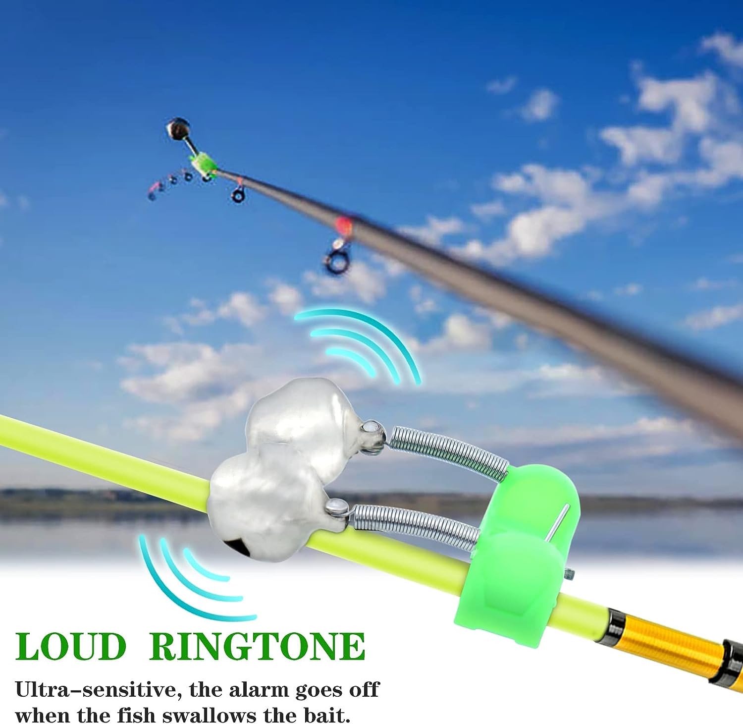 Alarma de Pesca, Campanas de Pesca, sonido fuerte PACK 2UND