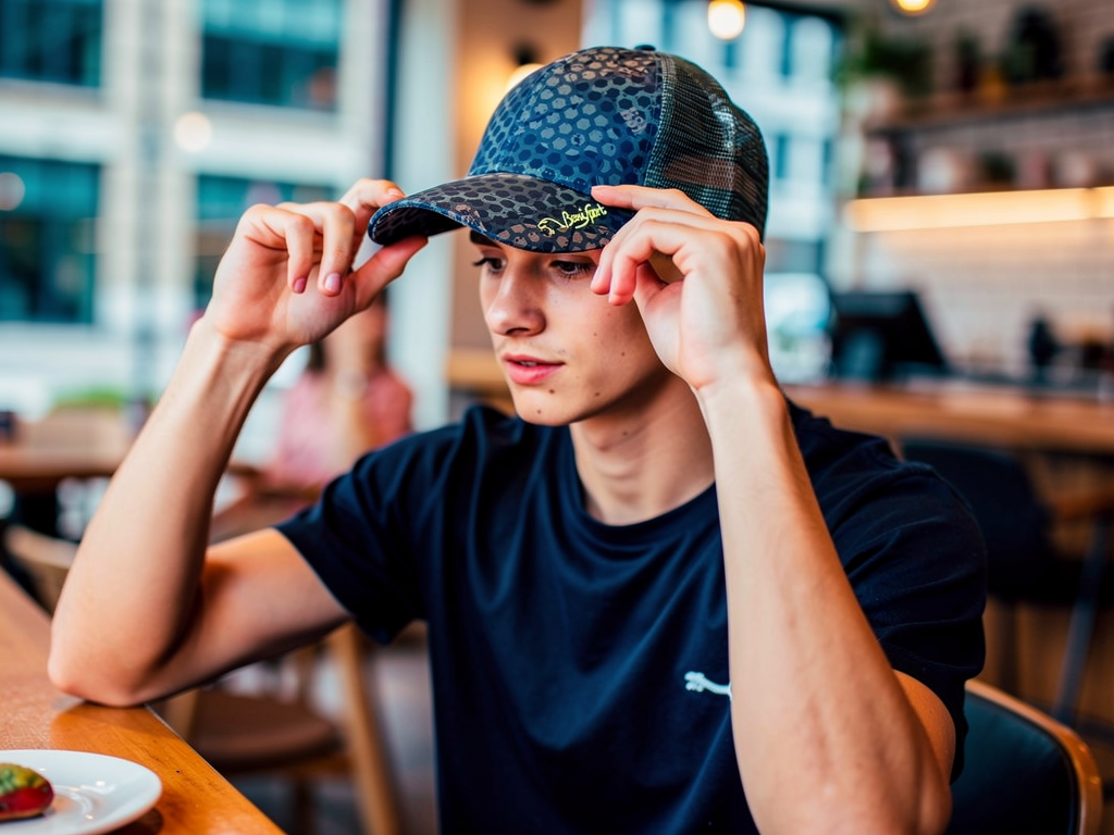 Gorra "Forest print" malla caqui